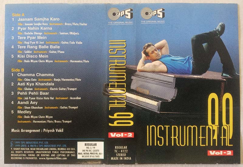 Instrumental 99 Vol 2 Hindi Audio Cassete