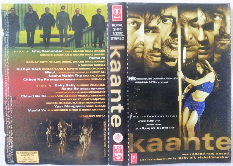 Kaante Hindi Audio Cassette By Lucky Ali Vishal–Shekhar