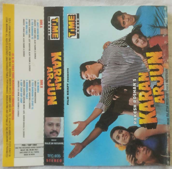 Karan Arjun Hindi Audio Cassette By Rajesh Roshan