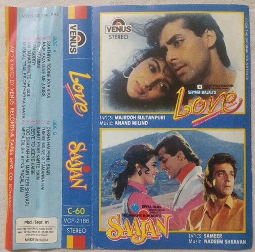 Love - Saajan Hindi Audio Cassete