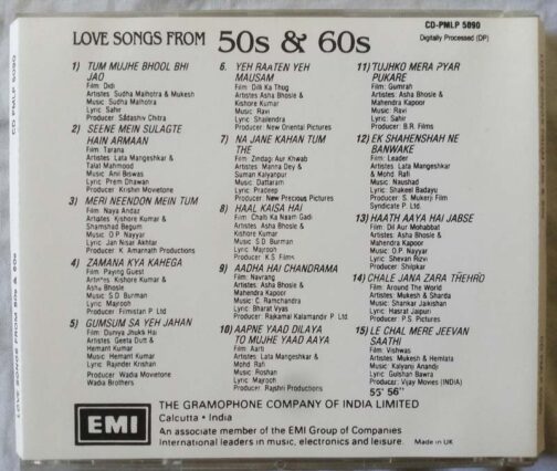 Love Songs From 50s & 60s Hindi Audio Cd (1)