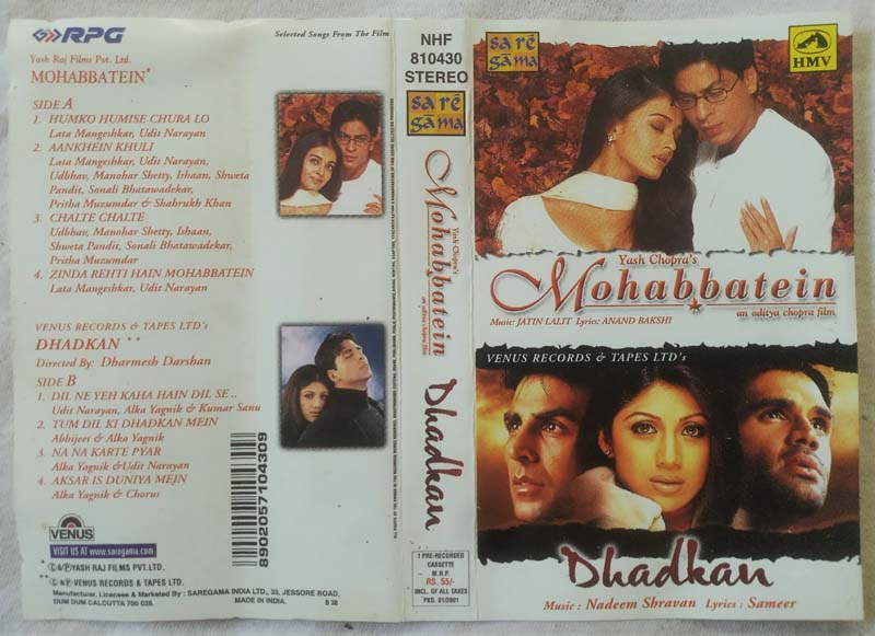 Mohabhatrin - Dhadkan Hindi Audio Cassette