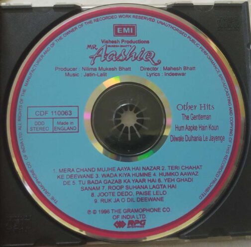 Mr. Aashiq Hai Hindi Audio Cassette By Jatin Lalit (1)