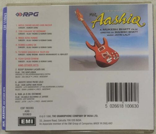Mr. Aashiq Hai Hindi Audio Cassette By Jatin Lalit (3)