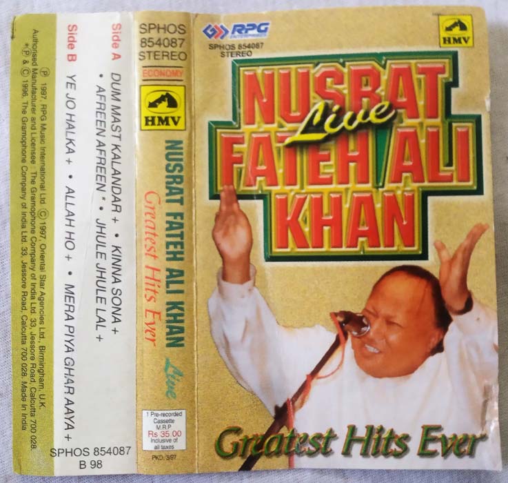 Nasrat Fateh Ali Khan Live Hindi Audio Cassete