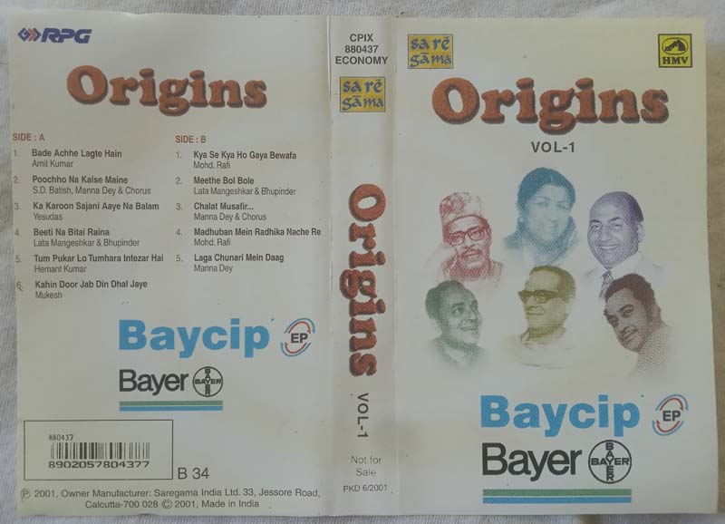 Origins Baycip Bayer Hindi Audio Cassette