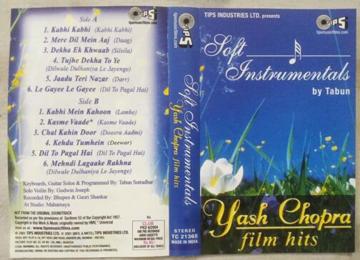 Soft Instrumetal Yash Chopra Films Hindi Audio Cassete By Tabun