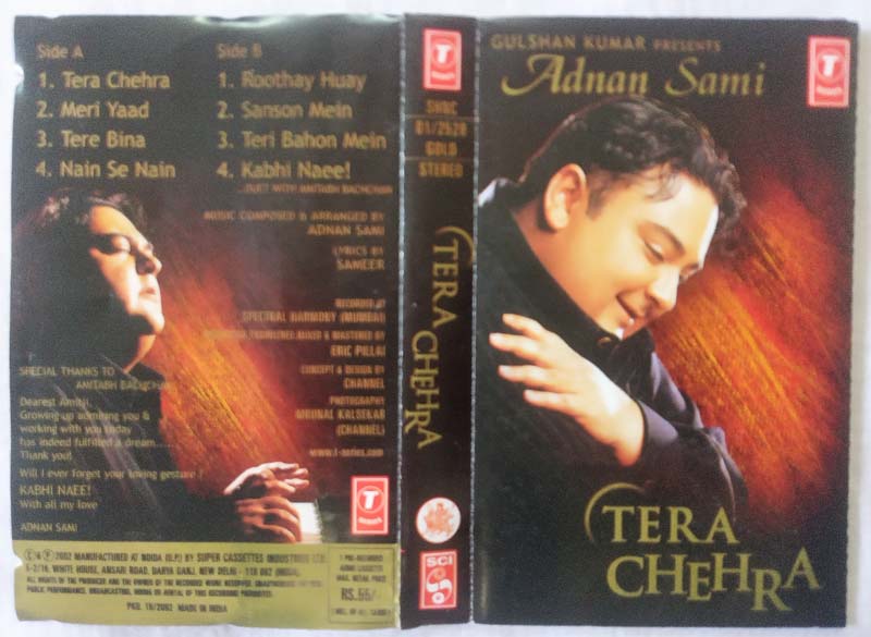Tera Chehra Album by Adnan Sami Hindi Audio Cassettes
