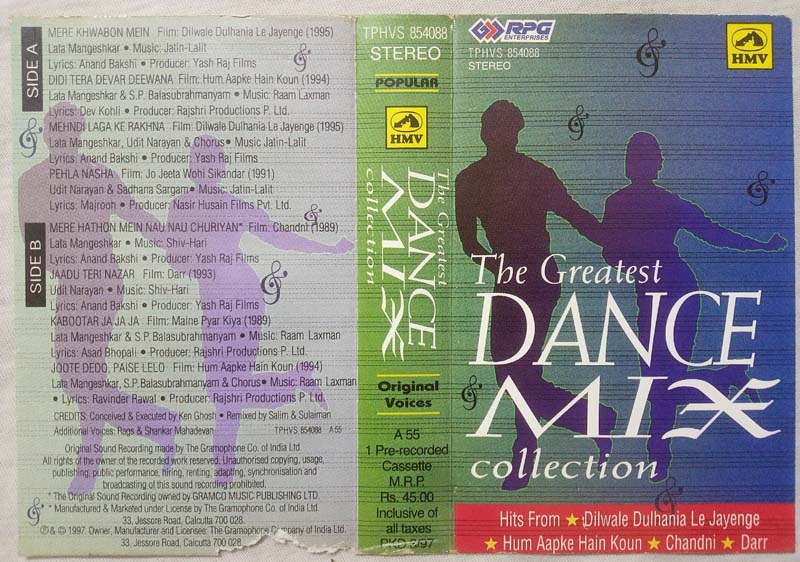 The Greatest Dance Mix Collection Hindi Audio Cassete