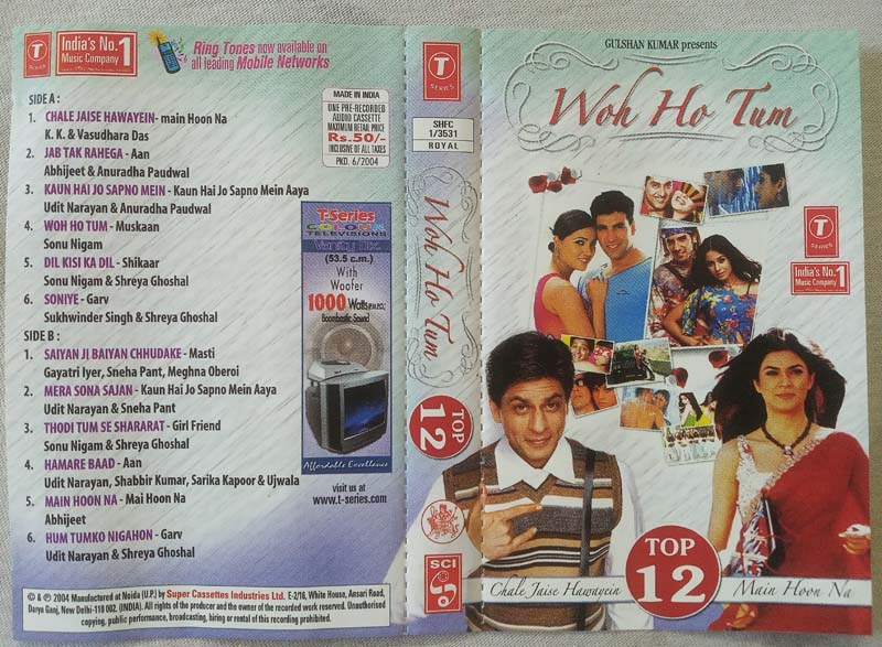Woh Ho Tum Top 12 Hindi Audio Cassete