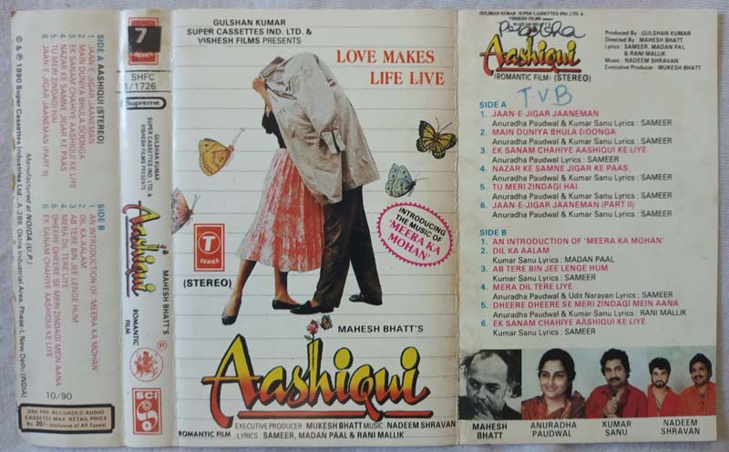 Aashiqui Hindi Audio Cassette By Nadeem Shravan