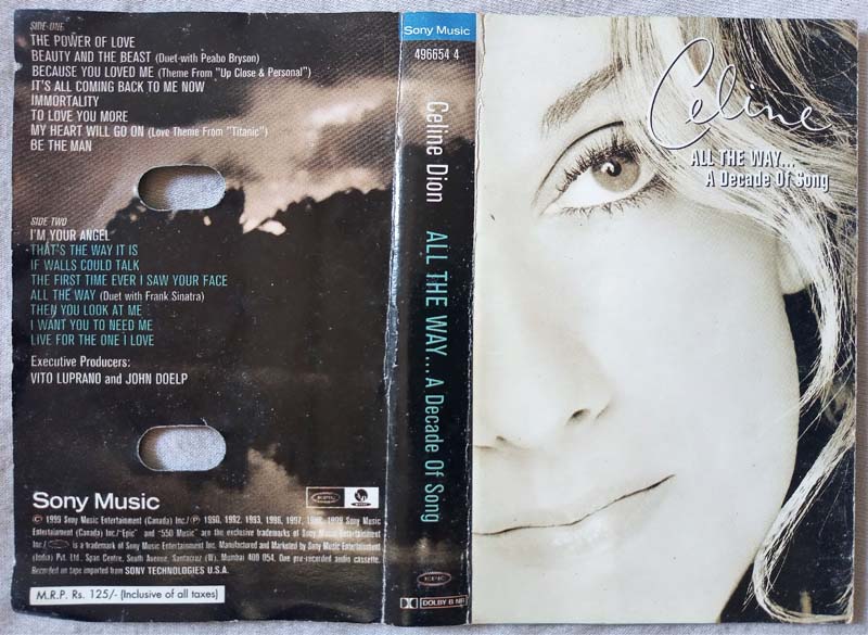 Celine Dion All The Way A Decade of Song Audio Cassette