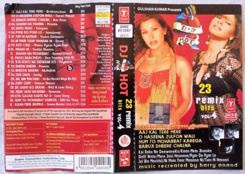 DJ Hot 23 Remix Hits Vol 4 Hindi Audio Cassette