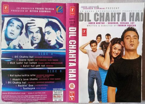 Dil Chahta Hai Hindi Audio Cassettes By Shankar, Ehsaan, Loy