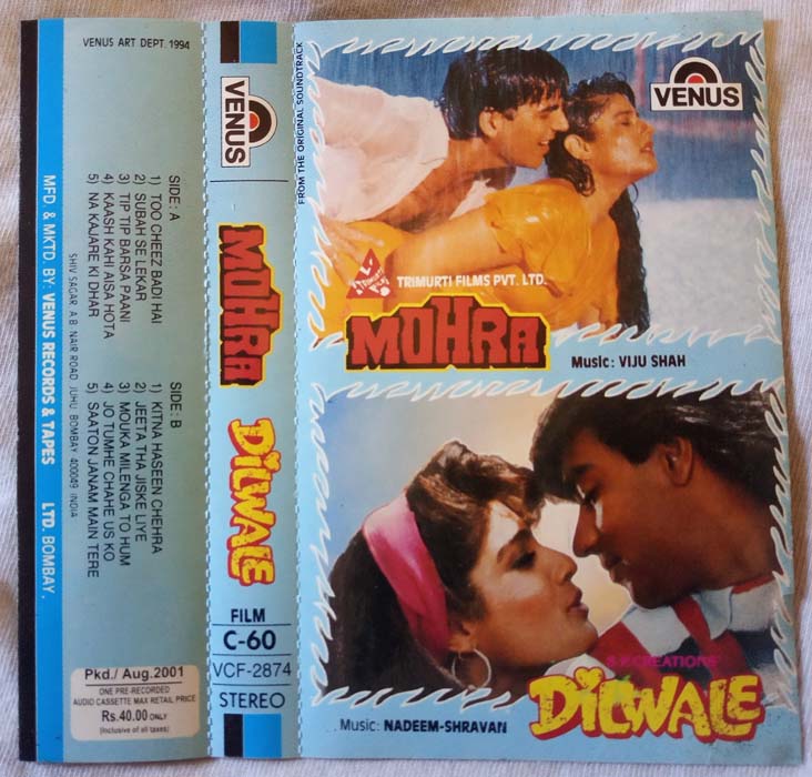 Mohra - Dilwale Hindi Audio Cassette