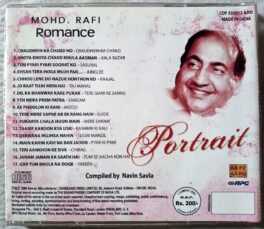 Portrait Mohd Rafi Romance Hindi Audio Cd