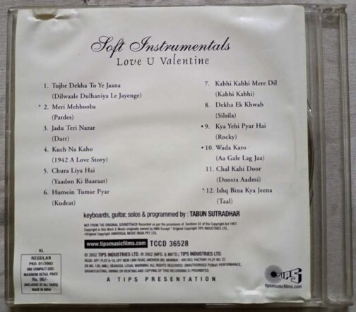 Soft Instrumentals Love u Valentine Hindi Instrumental Audio Cd (1)