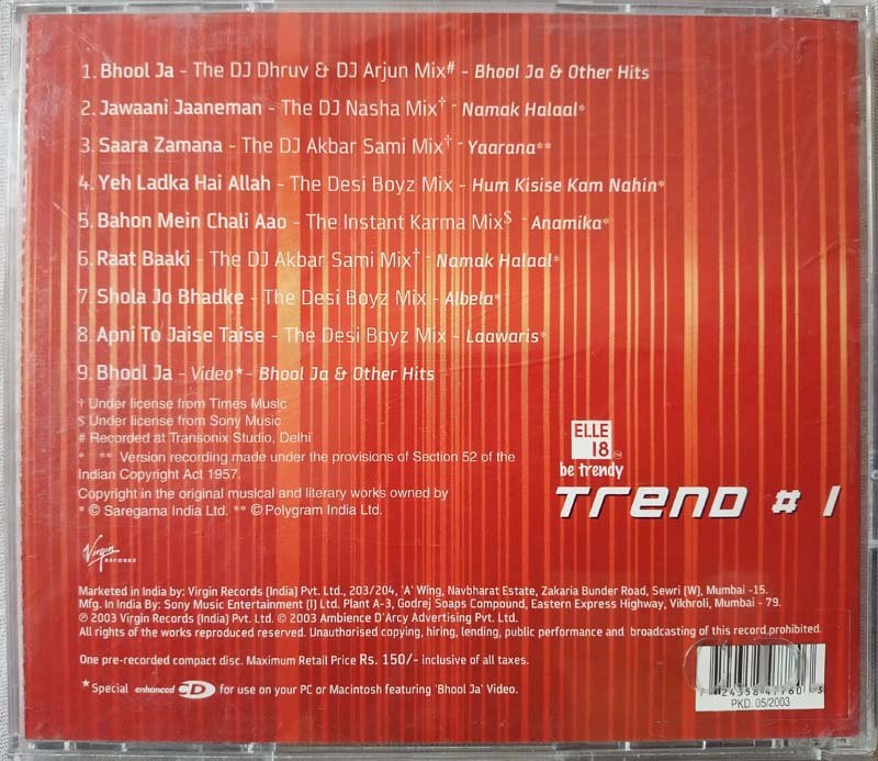 Be Trendy Treno 1 Audio cd