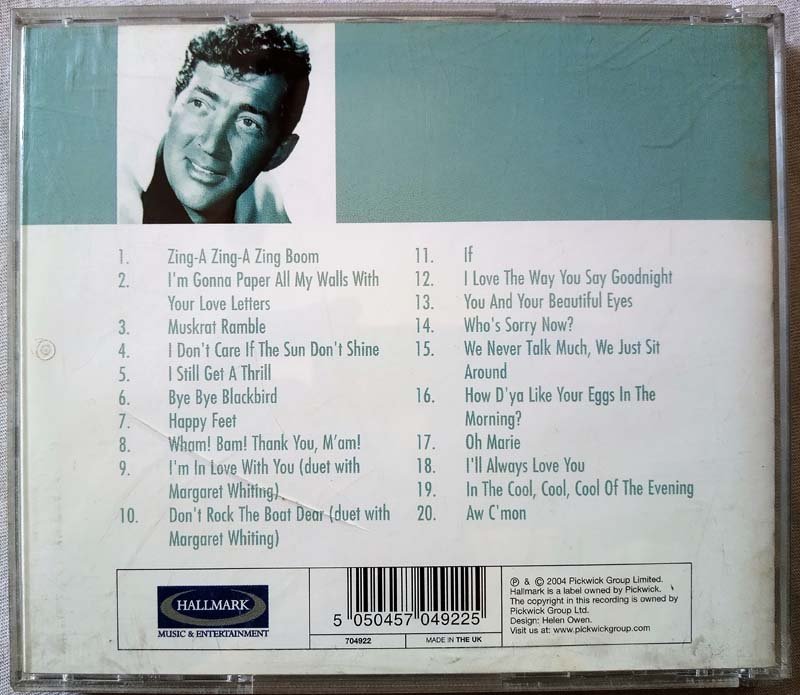Dean Martin Martin Audio cd