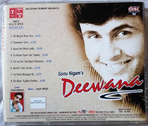 Deewana Hindi Audio CD (1)