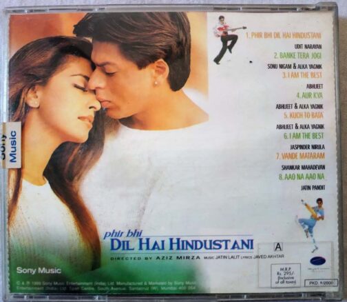 Phir Bhi Dil Hai Hindustani Hindi Audio CD By Jatin Lalit