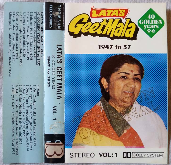 Latas Geetmala 40 Golden Years 1947 to 57 Hindi Audio Cassette