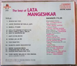 The Best of Lata Mangeshkar Hindi Audio cd