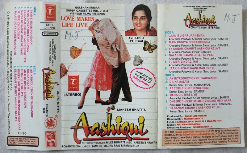 Aashiqui Hindi Audio Cassette By Nadeem Shravan