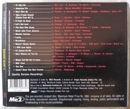 Bacardi 4 Smash Hits 19 Audio cd (1)