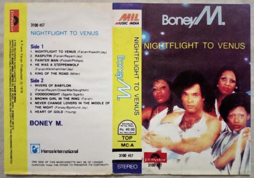 Boney M Nightflight to Venus Audio Cassette....