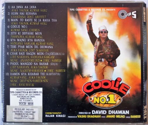 Coolie No 1 Hindi Audio cd By Anand Milind (1)