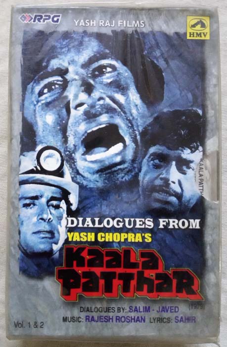 Dialogues From Kaala Patthar Vol 1 & 2 Hindi Audio Cassette By Rajesh Roshan