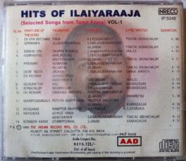 Hits of Laiyaraaja Selected song from tamil Film Vol Tamil Audio cd