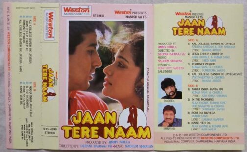 Jaan Tere Naam Hindi Audio Cassettes