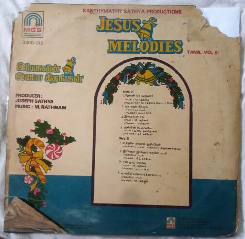 Jesus Melodies Tamil Vol 2 Tamil LP Vinyl Record