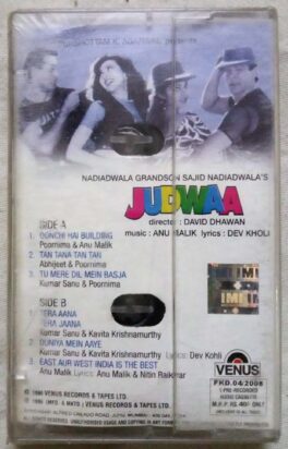 Judwaa Hindi Audio Cassette By Anu Malik (Sealed)