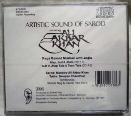 Artistic Sound of Sarod Ali Akbar Khan Instrumental Audio Cd (Sealed)