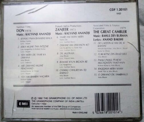 Don - Zanjeer - The Great Gambler Hindi Audio CD