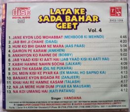 Lata Ke Sadabahar Geet Vol 4 Hindi Audio Cd
