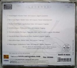 Legends Lalgudi G. Jayaraman Instrumental Audio Cd
