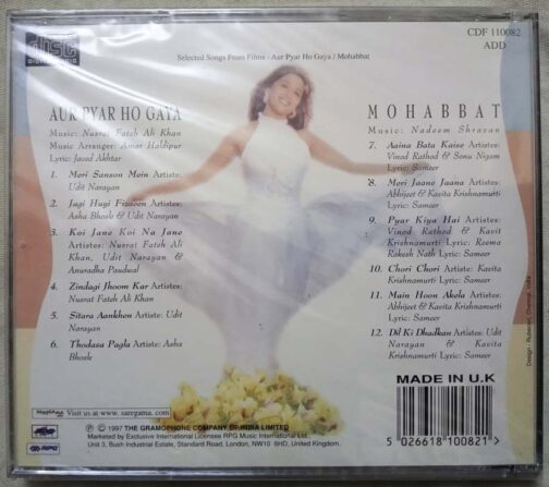 Mohabbat - Aur Pyar ho Gaya Hindi Audio Cd