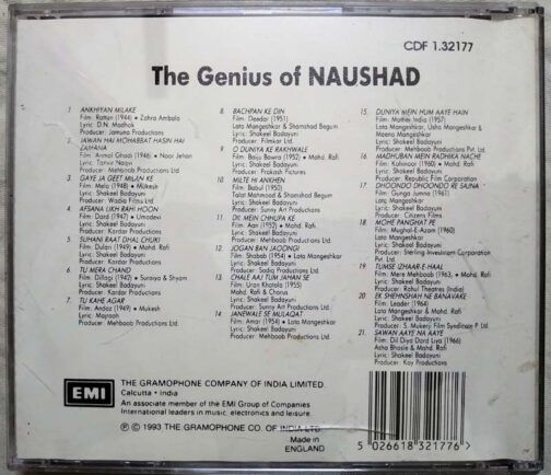 The Genius Of Naushad Hindi Audio Cd