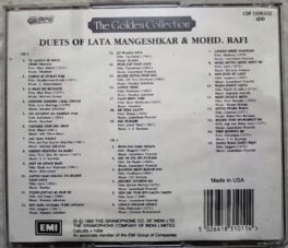 The Golden Collection Duets of lata Mangeshkar & Mohd Rafi Hindi Audio Cd