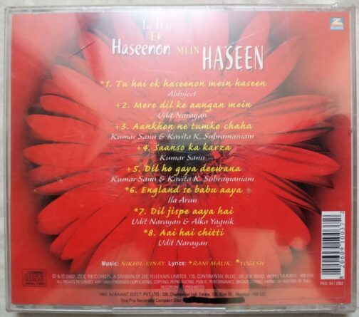 Tu Hai Ek Hassenon mein Haseen Hindi Audio Cd By Nikhil Vinay