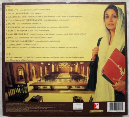 Veer Zaara Hindi Audio CD By Madan Mohan