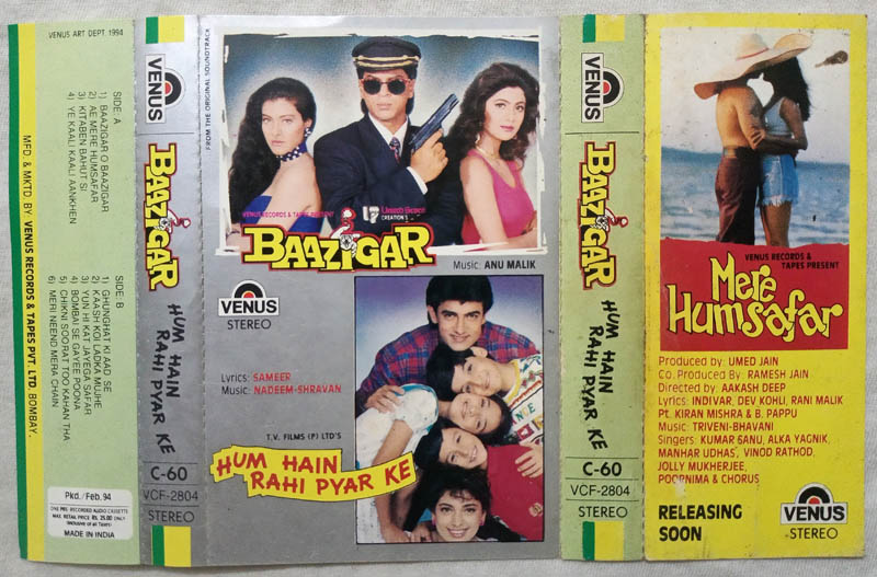 Baazigar - Hum Hain Rahi Payar Ke Hindi Audio Cassette