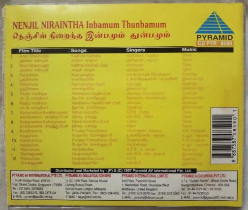 Ninjil Niraintha Inbamum Thunbamum Tamil Audio cd