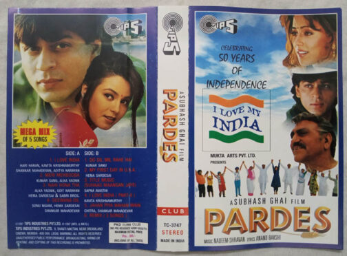 Pardes Hindi Audio Cassettes By Nadeem-Shravan
