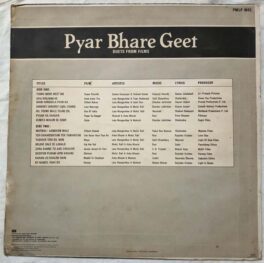Pyar Bhare Geet Duets from Film LP Vinyl Record