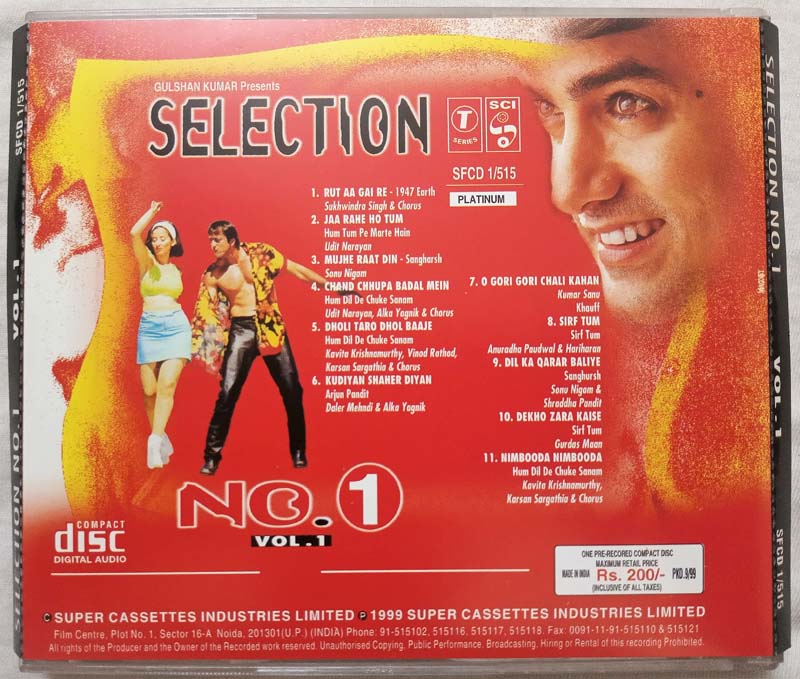 Selection No1 Vol 1 Hindi Audio cd 1